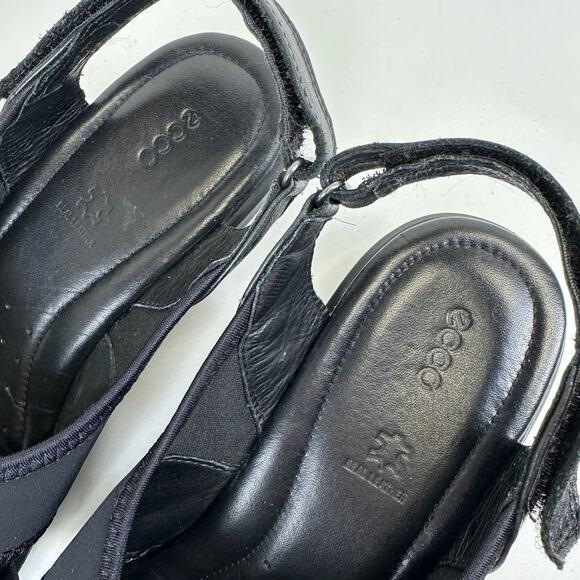 Ecco Black Felicia Stretch Crossover Slingback Sandal Comfort Shoe EU 41 US 10.5 - Picture 9 of 9